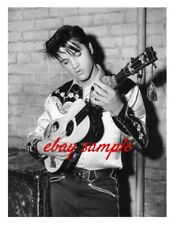 ELVIS PRESLEY CANDID PHOTO - On the set of the 1957 movie LOVING YOU picture