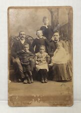 Antique dated 1889 Cabinet Card of IDENTIFIED Large Family -UNION CITY TENNESSEE picture