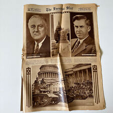 Evening Star VERY RARE Inaugural Souvenir Supplement FDR January 20, 1941 picture