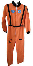 Youth NASA Astronaut Costume Splashdown Orange Jumpsuit Sz Large 12-14 Kids picture
