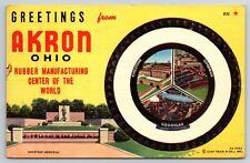Postcard Ohio Akron  Greetings from Rubber Manufacturing Firestone Goodyear picture