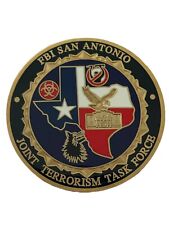 Rare FBI San Antonio Texas JTTF Challenge Coin Federal Bureau Investigation 1R picture