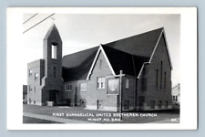 RPPC 1950'S. MINOT, ND. FIRST EVANGELICAL UNITED BRETHEREN CHURCH POSTCARD. SC35 picture