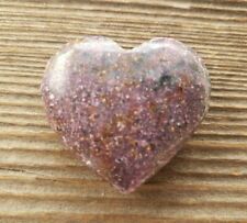 NATURAL RUBY IN KYANITE GEMSTONE PUFFY HEART 30-35mm picture