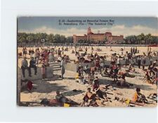 Postcard Beach Scene Sunbathing on Tampa Bay St. Petersburg Florida USA picture