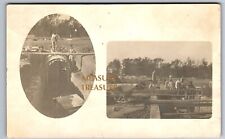 1914 RPPC LUANA, IA IOWA, CONSTRUCTION, TO TROESTER OSTERDOCK PHOTO Postcard P56 picture