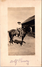 RPPC Young Man On Horse Named Headlights-Colorado picture