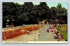 Huddersfield England Greenhead Park Paddling Pool Scenic Chrome Postcard picture