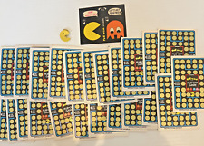 Lot Of 23 - Pac Man 1980 Fleer Unscratched Cards (NM) Plus Extra & Vintage Pin picture