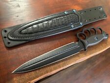 RMJ Tactical Lady Death Textured Blackout Trench Knife NIB picture