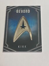 Chris Pine as Captain Kirk STAR TREK Beyond Uniform Pin Relic Card #UB1 picture