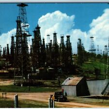 c1960s Long Beach, Cali Signal Hill Drilling Oil Wells Occupational Trucks A221 picture