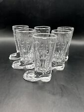 Circleware Kick Back 1.5 oz Clear Shot Glass Cowboy Boots Set of 6 picture