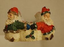 Vintage Magic Creations Christmas Circle of Santas Candle Holder / Candy Dish picture