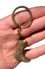 Rare Vintage Ornate LLBean L. L. Bean L L Bean Boot Brass Key Chain Keychain picture