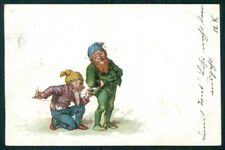 Gnomo Gnome Zwerge Dwarf serie 1287 postcard TC5054 picture