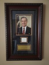 President George Bush Sr. Framed/Autographed Full JSA COA picture