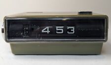 Vtg Sankyo 515 DIGI-GLO Alarm Flip Clock MCM Space Age Avocado Green *READ* picture