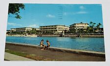 Vintage 1980s Postcard The Ala Wai Terrace Waikiki Hotel Pool Water Beach P2 picture