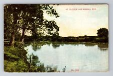 Marshall MI-Michigan, Scenic River, Vintage Postcard picture