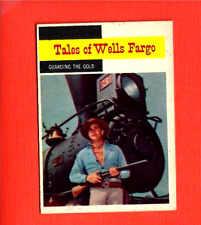 1958 TOPPS TV WESTERNS  TALES OF WELLS FARGO  #63  GUARDING THE GOLD  NRMINT picture