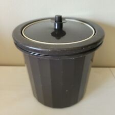 Tupperware Insulated Ice Bucket Black/ Dark Grey Vintage picture