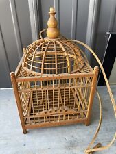 Vintage Wood Bamboo Bird House Decor BLH picture