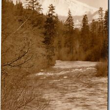 c1910s Dunsmuir, CA Mt Shasta RPPC Sacramento River Rapids Real Photo Jones A127 picture