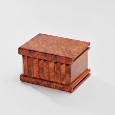 Moroccan Thuya Burl Wooden Secret Box, Handmade Mystery Box With Hidden Keyhole picture