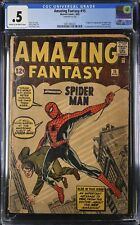 Amazing Fantasy #15 CGC P 0.5 1st Appearance Spider-Man Kirby Cover Marvel 1962 picture