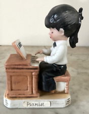 Vtg Gorham Moppets Pianist Figurine Fran Mar Girl Playing Piano 1977, Japan picture