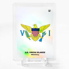 U.S. VIRGIN ISLANDS FLAG Holographic Card GleeBeeCo Holo History #UVUT - NICE picture