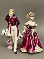 Fabulous Antique Pair Collectible Florence Porcelain Figurine Victor & Musette picture