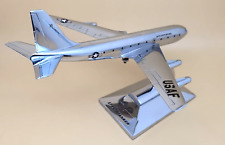 VINTAGE MCM Chrome Allyn Sales Boeing Jet Stratotanker Desk Model Airplane READ picture