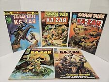 Lot Of 5 Vintage 1970s Savage Tales Featuring Ka-Zar Comics Issues 1 6 7 9 10 picture
