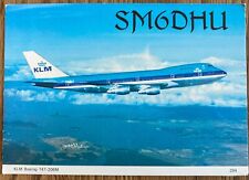 QSL Card - Sweden - SM6DHU - 1983 - Aircraft Postcard picture
