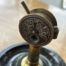 Antique SOLID BRASS And Marble ASHTRAY with Ship's Speed Controls Moves Cool picture