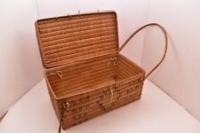 ANTIQUE Salish Native American Indian storage basket W Lid Large Thompson River picture