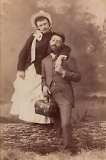 CIRCA 1880s CROSSDRESSING GAY? MAN IN DRESS ROMANTIC 4X6 PHOTOGRAPH REPRINT picture