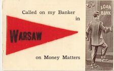 Postcard Pennant Called on Banker in Warsaw DB picture