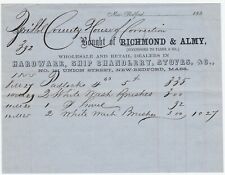 RARE Billhead - Taber Co - Richmond & Almy New Bedford MA 1855  Whaling - Jail picture
