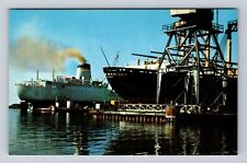 Pascagoula MS-Mississippi, Shipyard, Ships in Repair, Antique Vintage Postcard picture