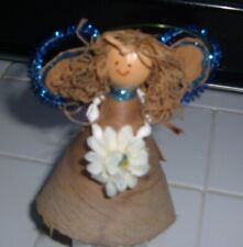 HAWAII HANDCRAFTED FROM VARIOUS BARK FIBER HAWAIIAN ANGEL ORNAMENT DECORATION #2 picture