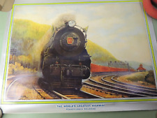 Vintage the world's greatest highway Pennsylvania railroad poster 26