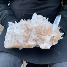 8.16LB Natural clear quartz white crystal cluster backbone mineral specimen picture