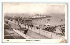 Postcard Kingston Harbour steamers ships 1912 RPPC U76 picture