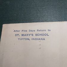 1920 Tipton Indiana's St Mary's School Cover. Nice Scott's #499 Attached.  picture