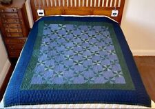 Vintage  Handmade Amish Pinwheels Quilt from Holmes County, Ohio.  Circa 1976. picture