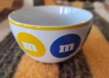 M&M's Ceramic Green Red Blue Yellow Snack Bowl 6