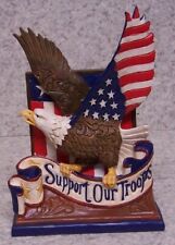 Figurine Patriotic Eagle Support Our Troops citizen soldiers NEW with gift box picture